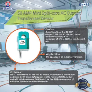 50 AMP Mini Split-core AC Current Transformer Sensor T-MAG-0400-50