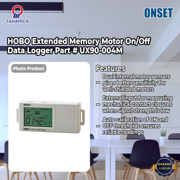 Jual HOBO Extended Memory Motor On/Off Data Logger Part # UX90-004M ...