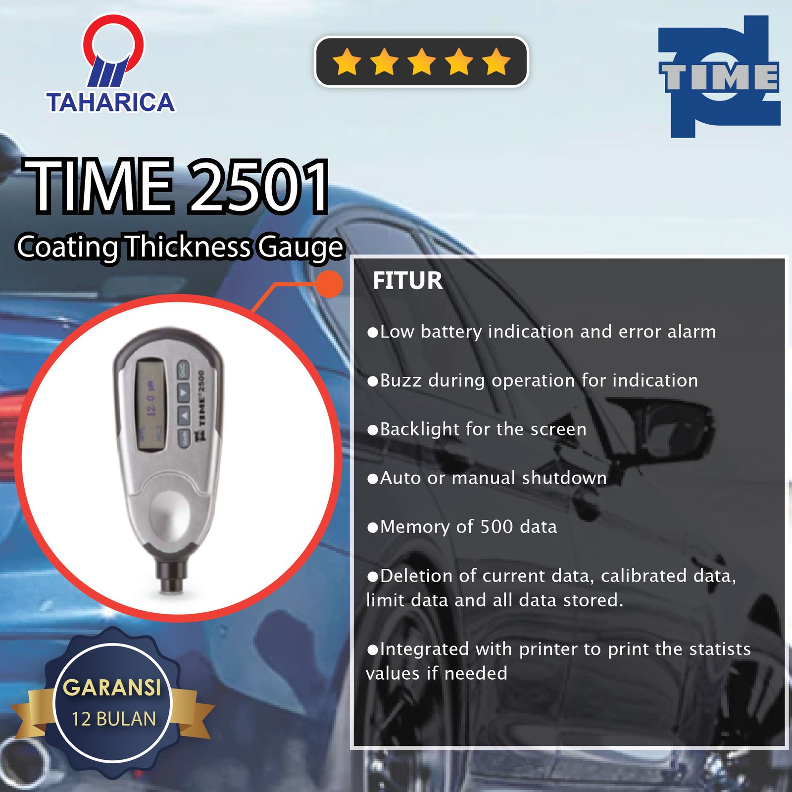 Digital Coating Thickness Gauge TIME®2501 Economic NF Type