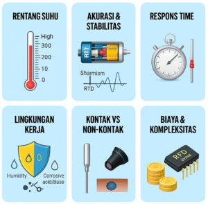 Faktor pilih sensor suhu.