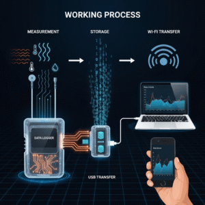 Ilustrasi cara kerja data logger