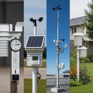 Foto jenis-jenis weather station.