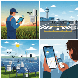 Ilustrasi penggunaan weather station.