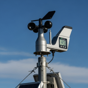 Anemometer digital pengukur angin.