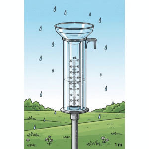Pemasangan rain gauge di area terbuka setinggi 1 meter