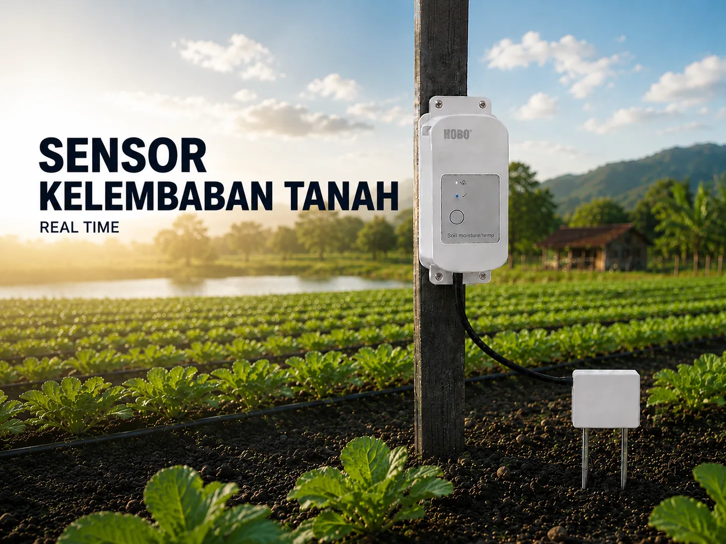 sensor kelembaban tanah real time